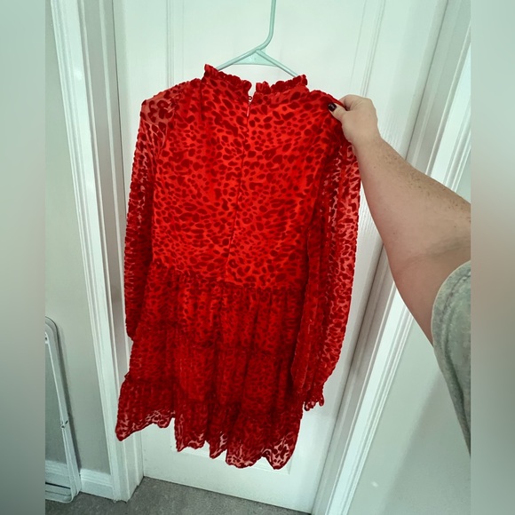 Karlie Red Leopard Dress - Picture 2 of 6